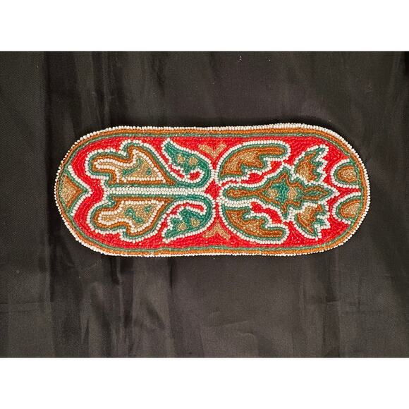 VINTAGE SPARKLING 1940's BELGIUM HAND BEADED EYEGLASSES SUNGLASSES CASE - Picture 9 of 9